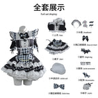黑白猫咪女仆cos 日系cosplay 亚文化 cos服二次元女装