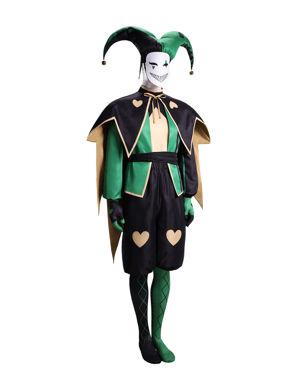 跨境万圣节怪胎马戏团cos Harlequin哈勒昆绿色小丑cosplay服厂家