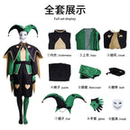 跨境万圣节怪胎马戏团cos Harlequin哈勒昆绿色小丑cosplay服厂家